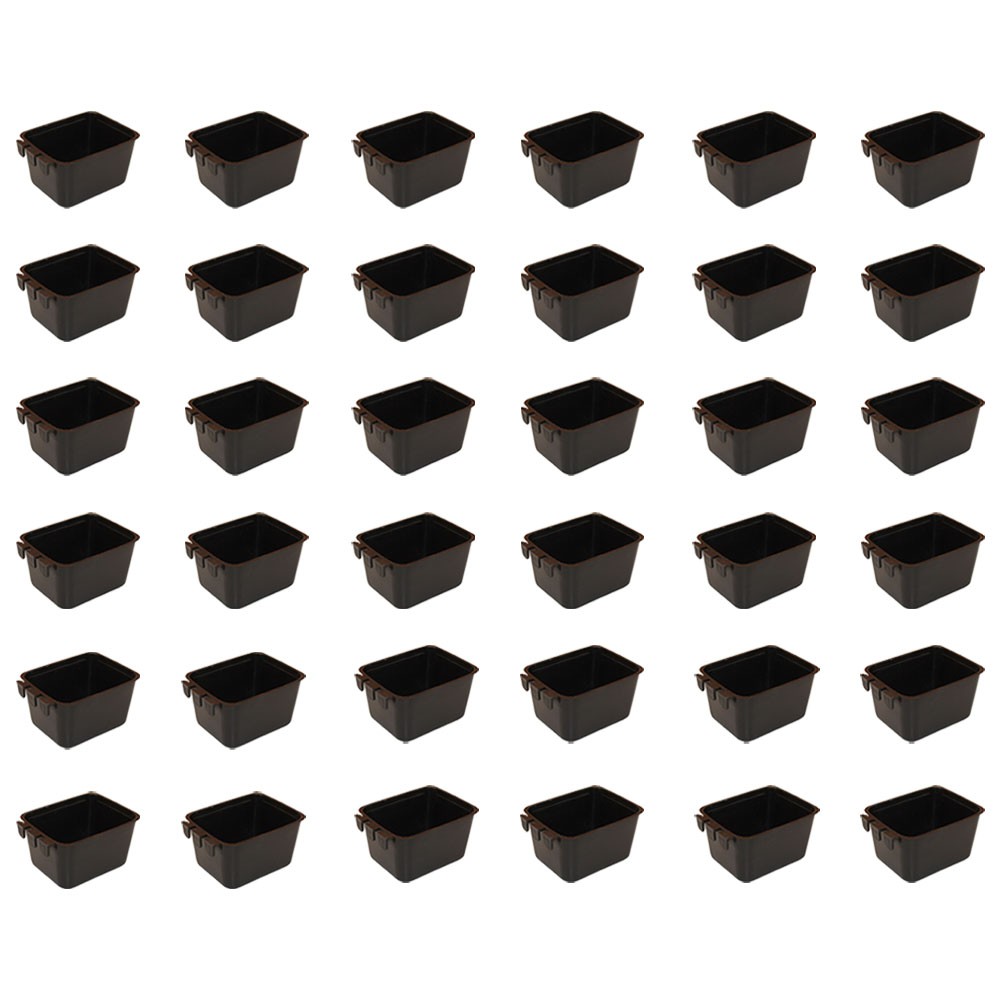 Set of Thirty Six 1 Pint Hanging Feed and Water Cage Cup 4" x 3-1/2" x 2-1/2"