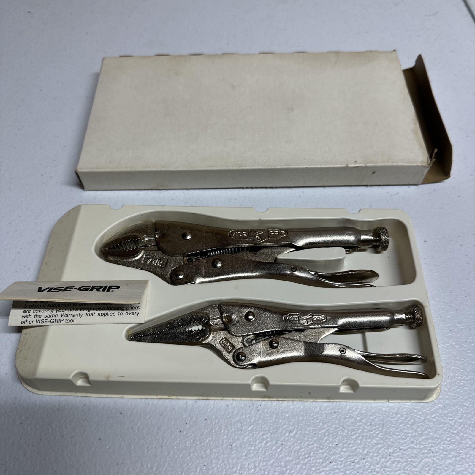 Vintage NOS VISE-GRIP PETERSEN DEWITT 6LN & & 7WR USA Advertising Dieselex 4