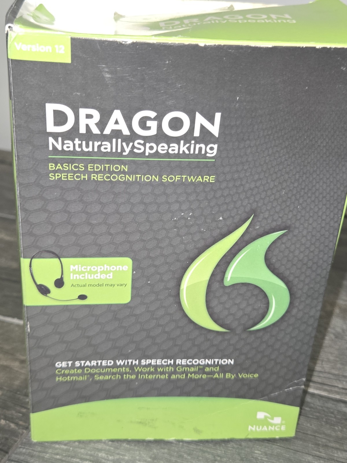 Nuance Dragon NaturallySpeaking 12 Basic Speech Recognition Software App Windows