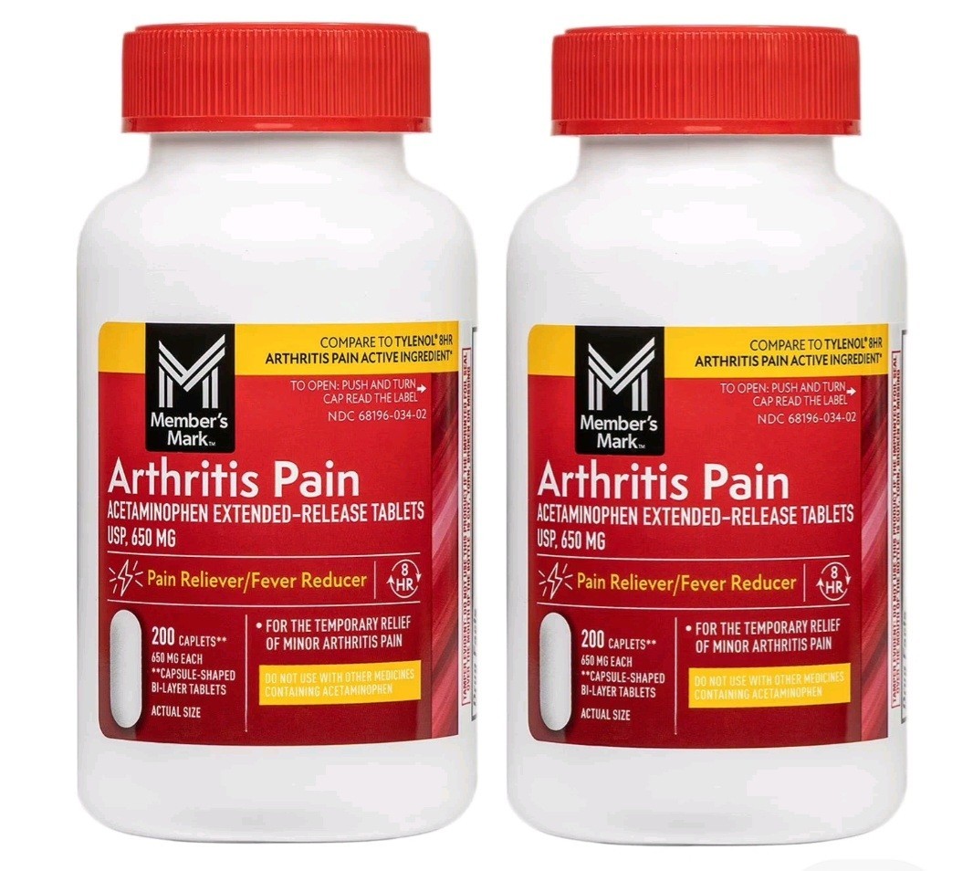 Arthritis Pain 400 ct Exp06/2028 2pack Member's INTERNATIONAL SHIPPING