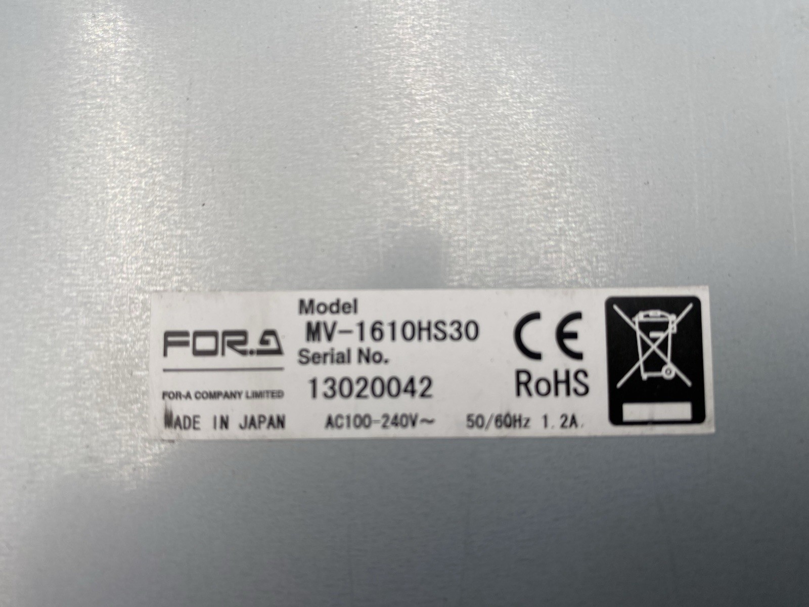 For.A MV-1600HS Multi Viewer MV-1610HS30
