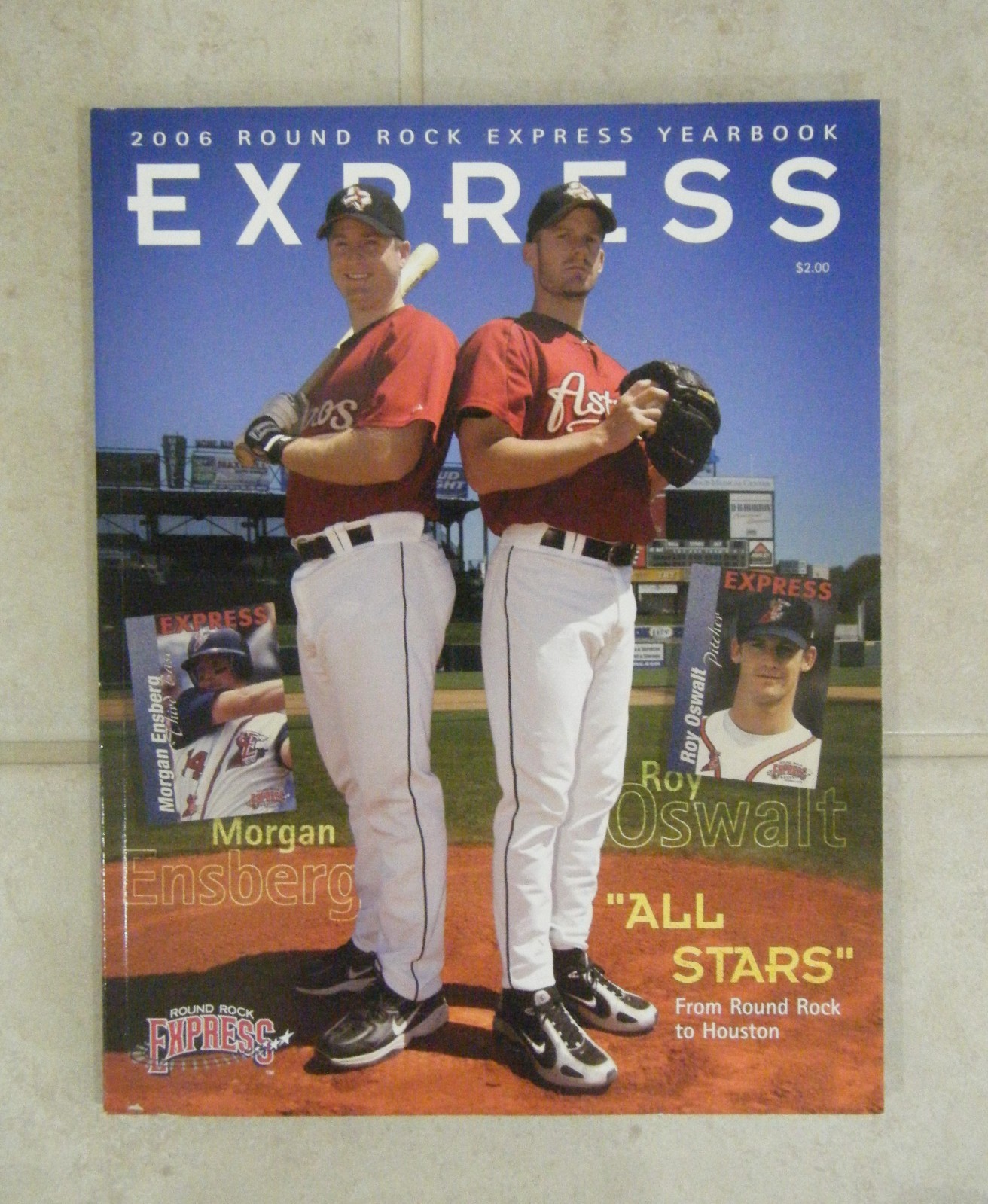 Round Rock Express 2000 Inaugural Season Programs and 2006 Program Roy Oswalt