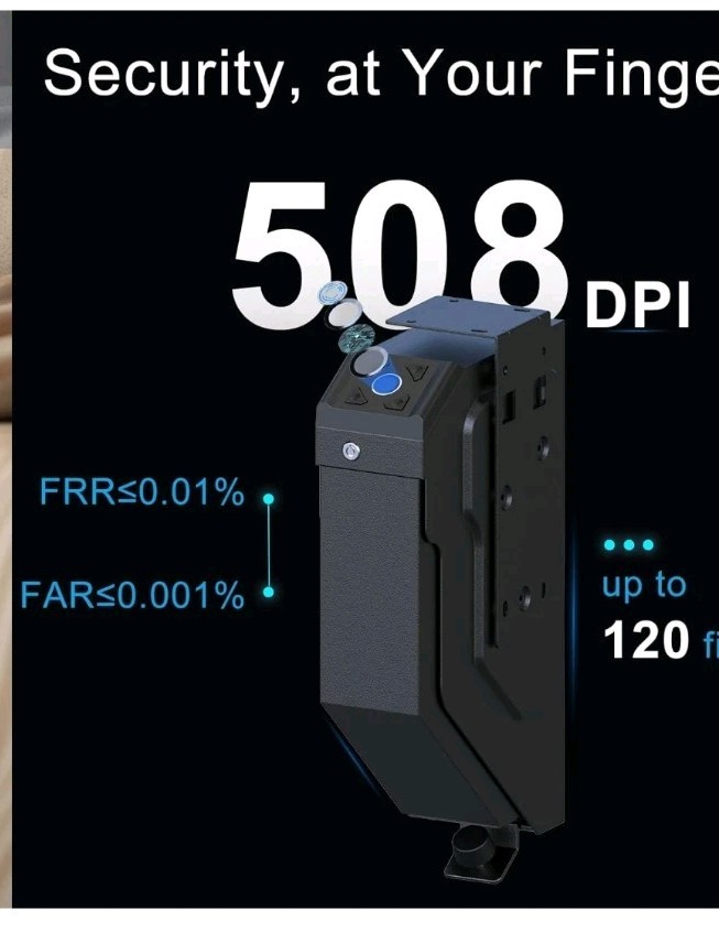 VERPROOF Biometric Gun Safe for Handgun Drop Down Pistol Safe