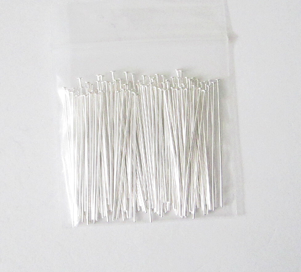 SILVER PLATED HEAD PINS 1  1/2   INCH-PKG. OF 100-GREAT PRICE
