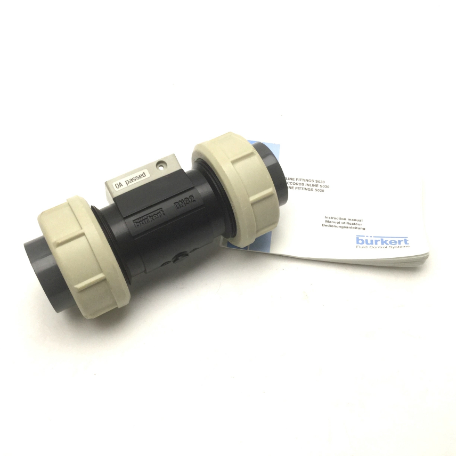 Burkert S030-EPDM-PP-FLUEG-TIT Paddle Wheel Hall Effect Flow Sensor Fitting DN32
