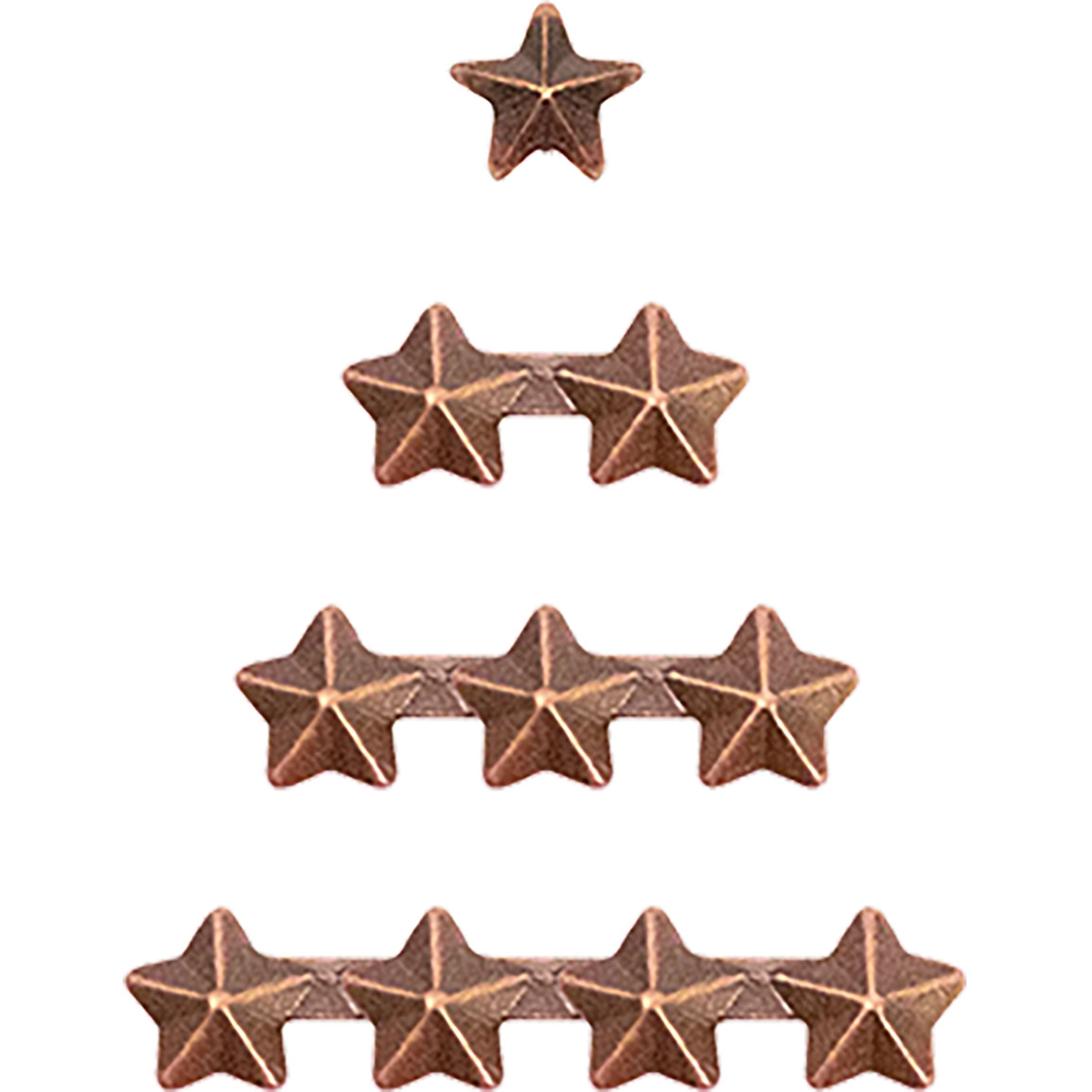 RIBBON ATTACHMENT: Five Point Star Device - 3/16" (Small) Bronze
