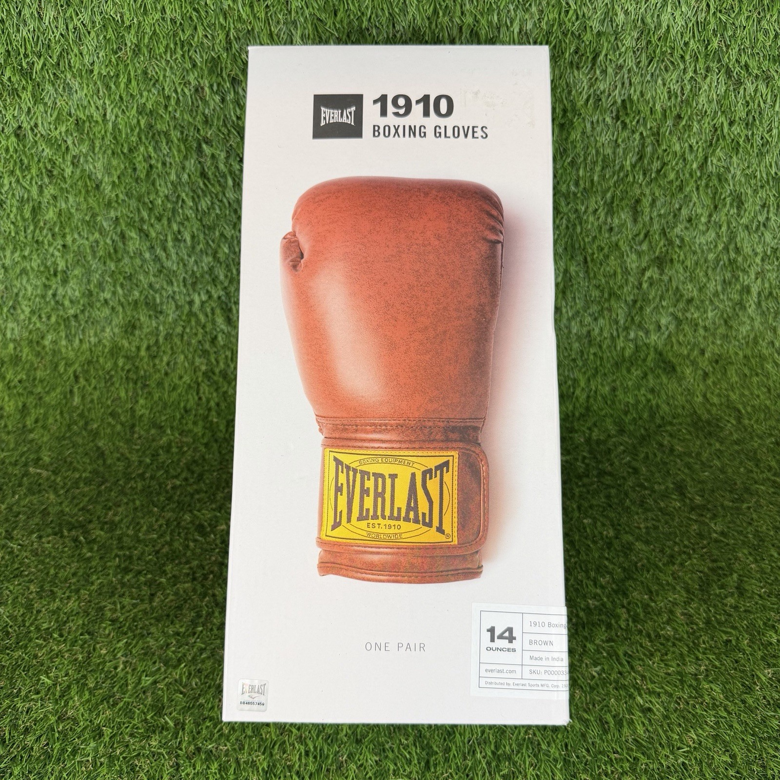 Everlast 1910 Brown Boxing MMA Training Gloves Pair 14oz NEW IN BOX