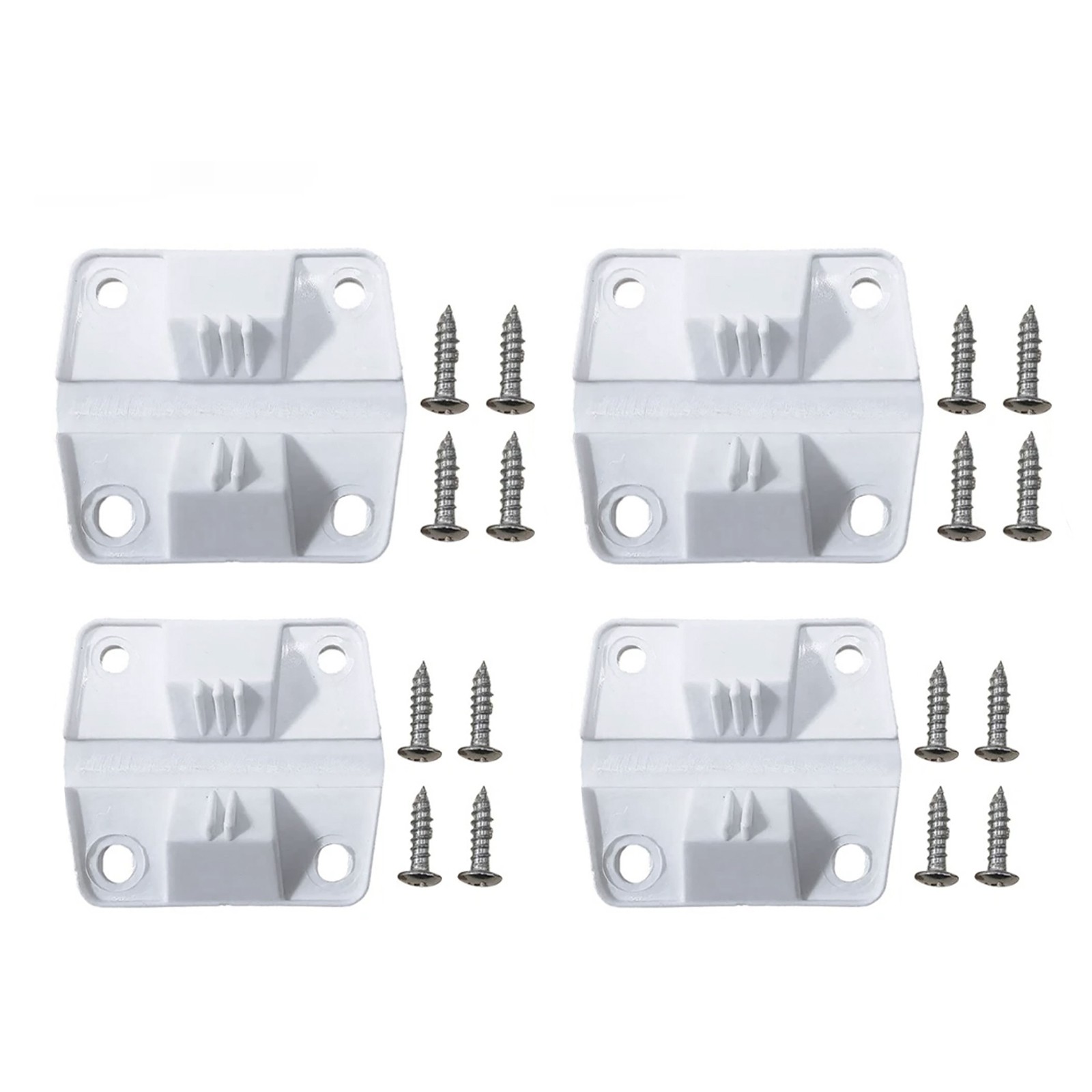 4PC Durable White Cooler Hinges Repair Set w/16 Screws Replacement For Coleman