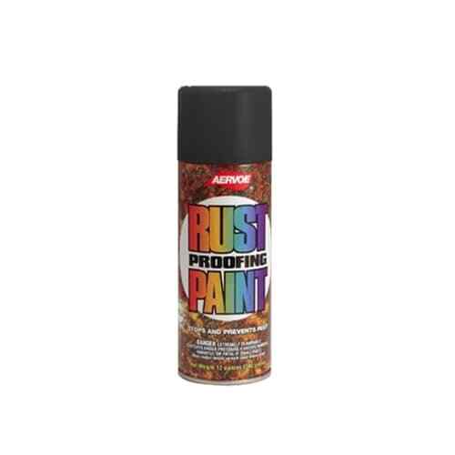 Aervoe 312 16-Oz High Gloss Safety Rust Proof Enamel Spray Paint, Flat Black