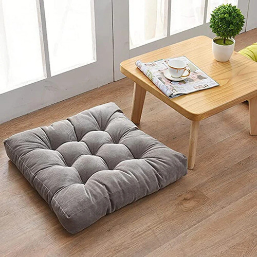 Floor Pillows Seating Tufted Corduroy Chair Cushion Living Room Floor Pillow