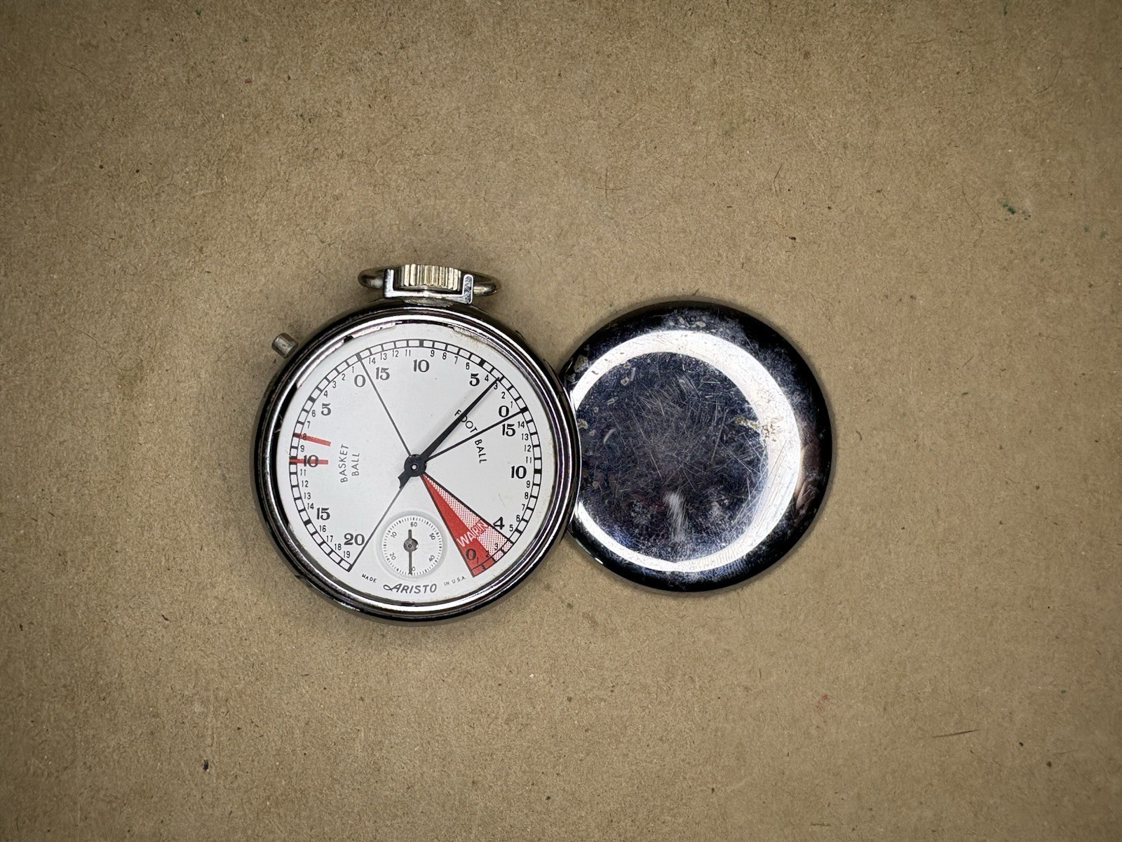 Vintage Aristo Sports Timer Stopwatch | Back Plate Pops Off & Missing Glass