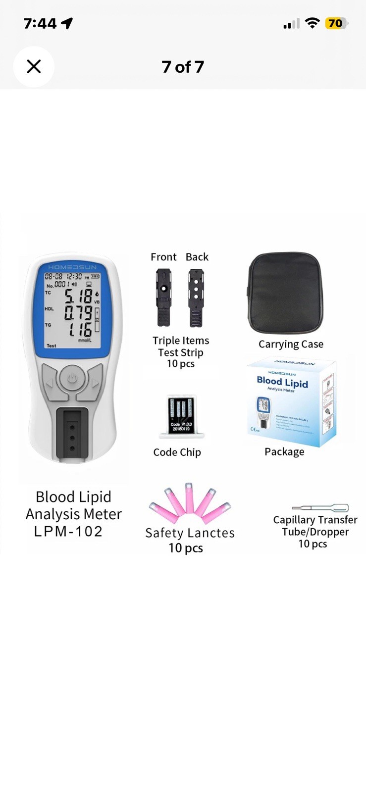 Portable Cholesterol Testing Kit - Easy Home Use