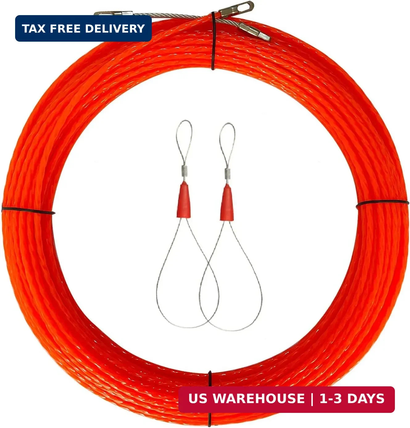 15M Wire Puller Cable Pulling Rod Fish Cable Fastener Wire Puller Orange Fish Ta