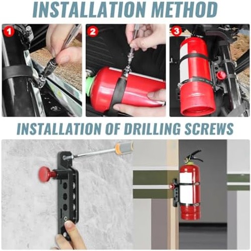 Aluminum Quick Release Roll Bar Fire Extinguisher Mount Holder Compatible wit...