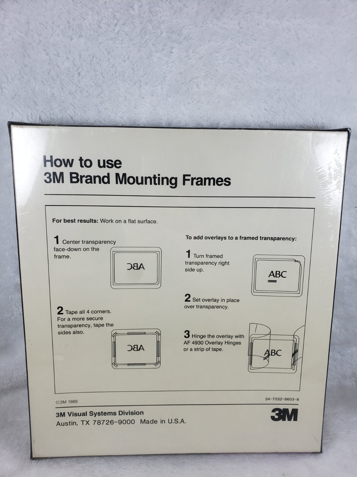 Sealed 3M RS 7120 Cardboard Transparency Mounting Frames 50 White Heavy Board