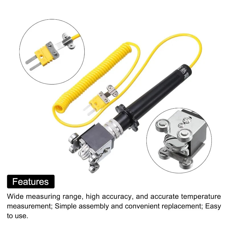 Type K Roller Surface Thermocouple -50°C ~ 500°C Handheld Contact Temperature