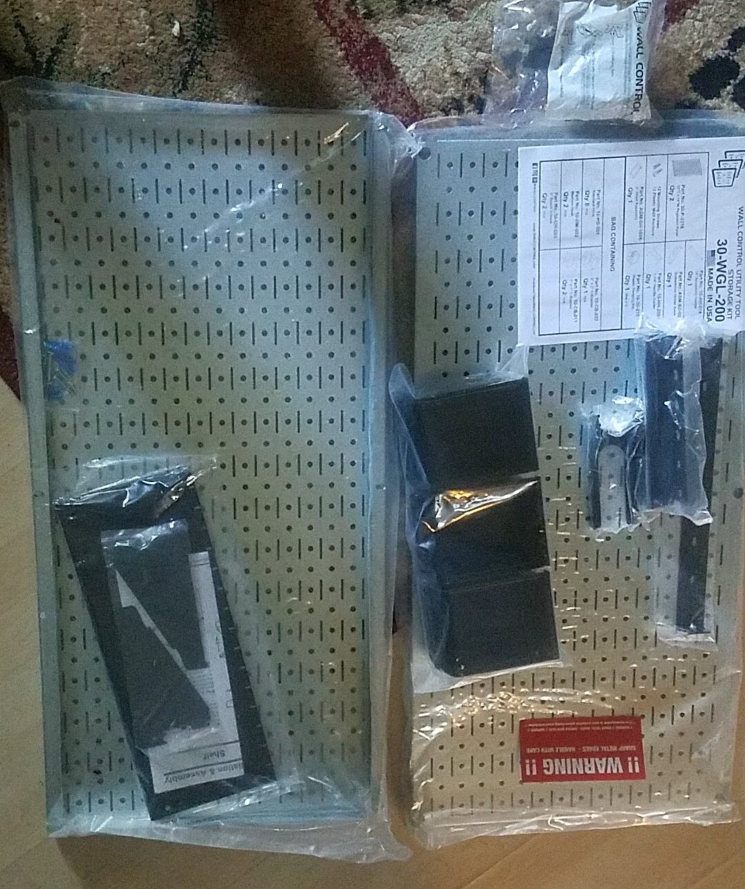 Wall Control Metal Pegboard Organizer Utility Tool Storage and Garage Pegboar...