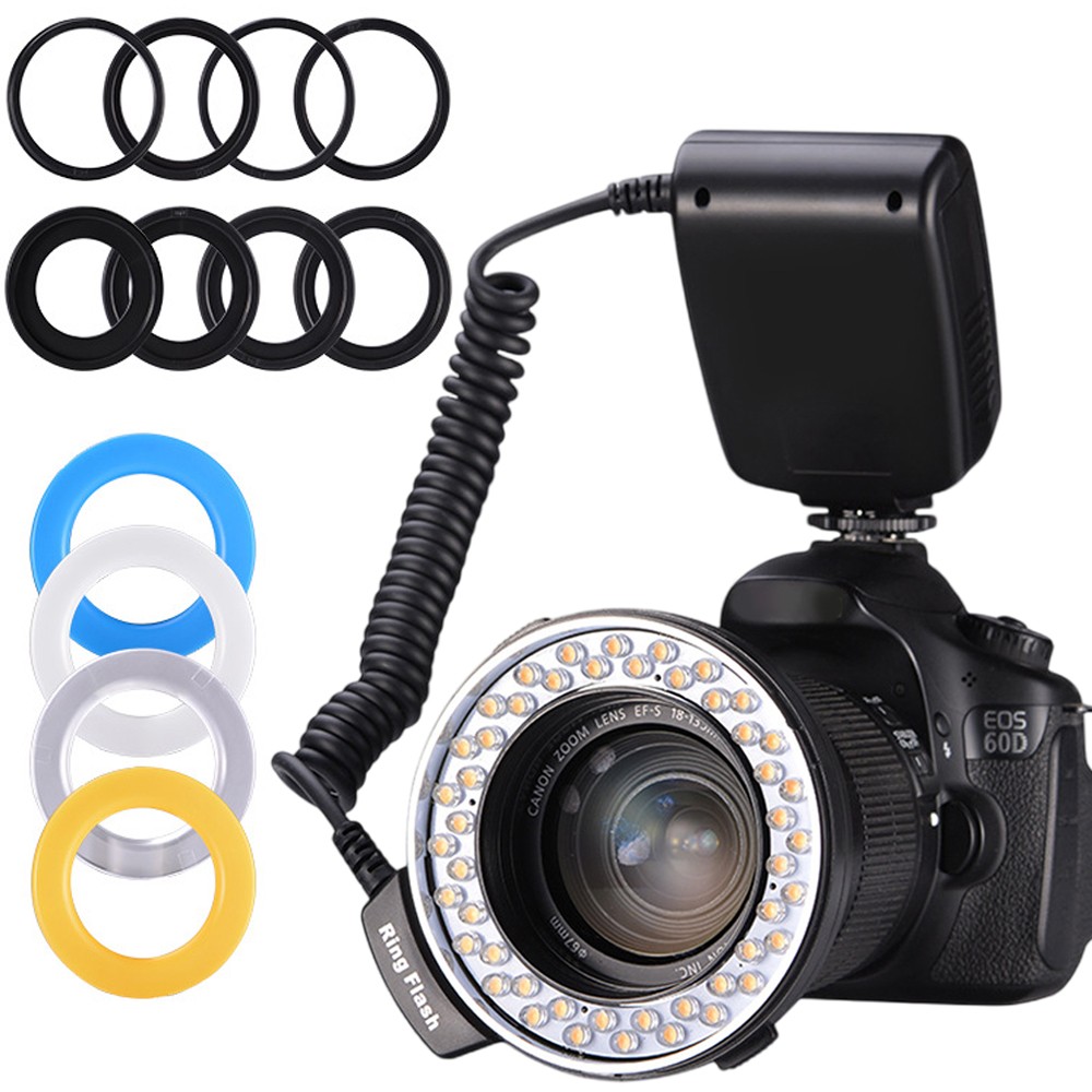 New Macro LED Ring Flash Light RF 550D For Nikon Canon Olympus Fuji DSLR