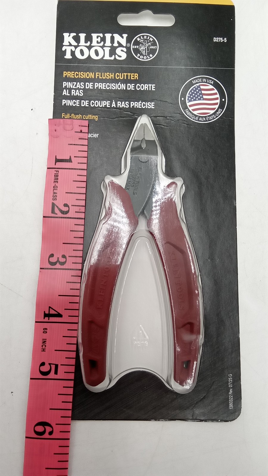 Klein Tools D275-5 Pliers Diagonal Cutting Precision Flush Wire Cutter