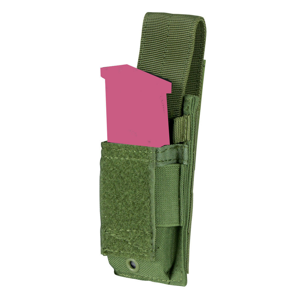 Single Magazine MOLLE PALS Modular Tactical Utility Pouch - OD GREEN