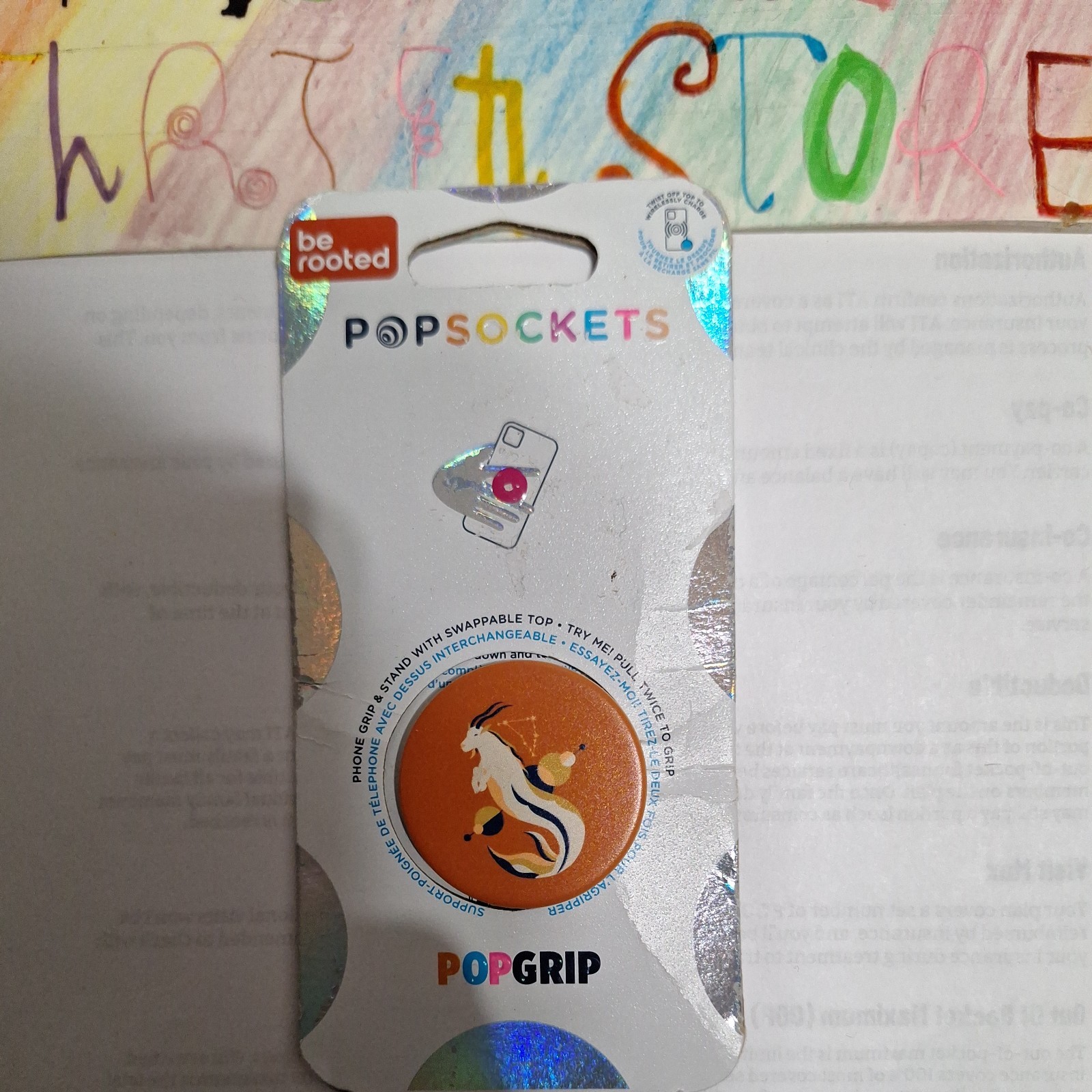 PopSockets Popgrip Zodiac Capricorn Phone Grip & Stand Astrology Swap Top