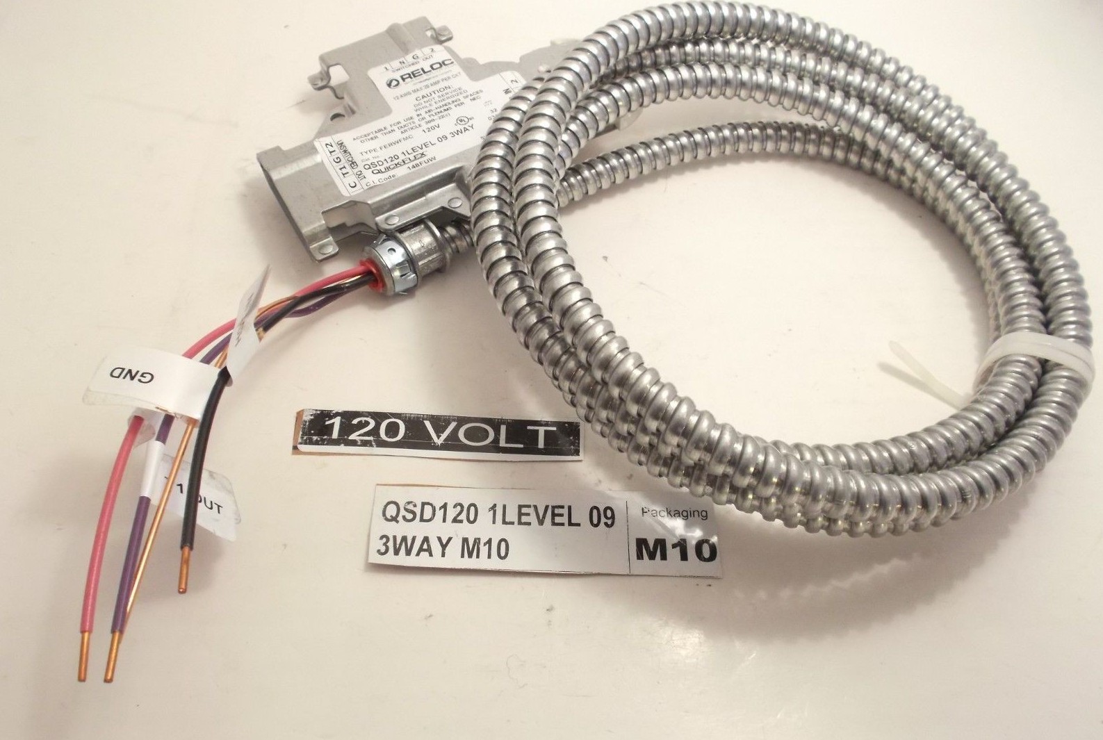 LITHONIA QSD120 1LEVEL 09 3WAY M10 Switch Drop - Quick-Flex - QSD - 120V - 9FT