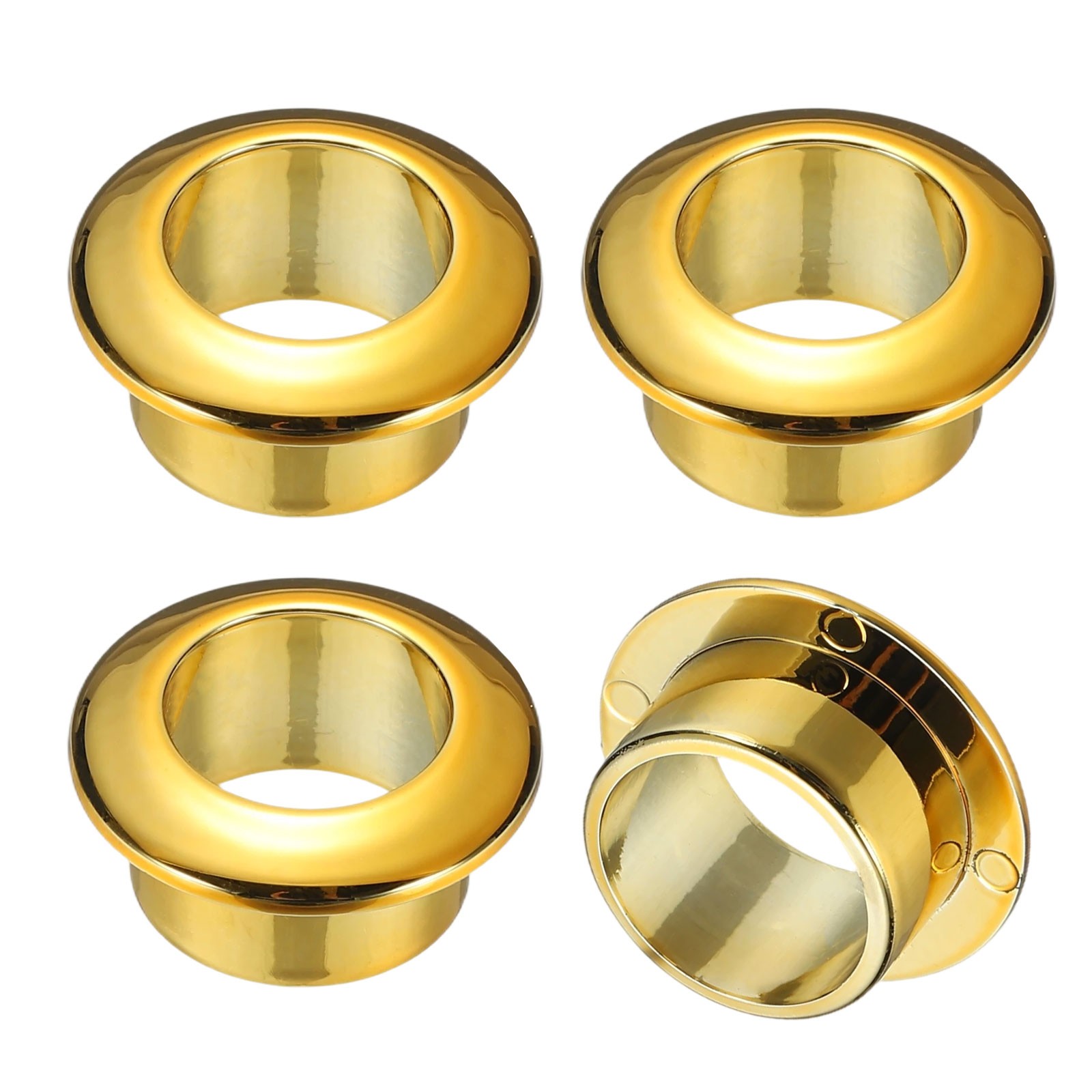 4-Pack Desk Grommet, 1 Inch Plastic Desktop Cable Hole Cover [Gold]