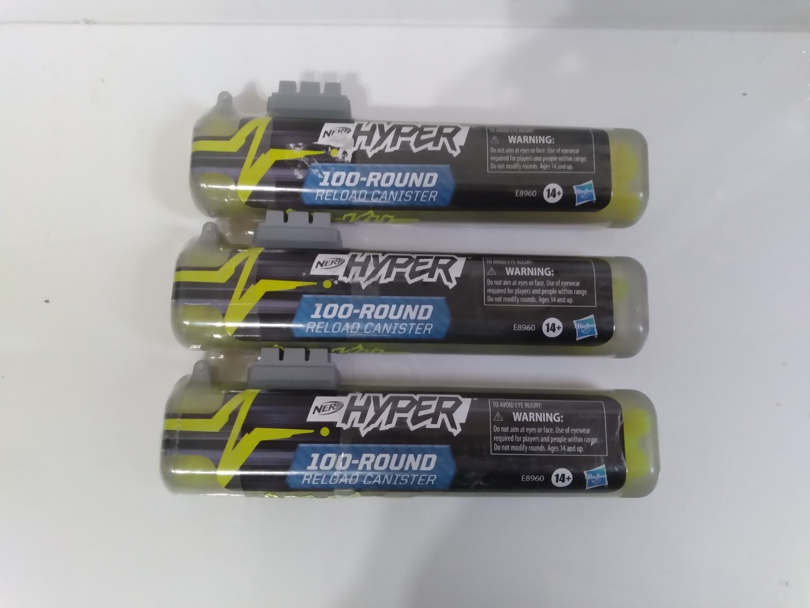 3X Nerf Hyper 100 Round Capacity Reload Canister . Free Shipping