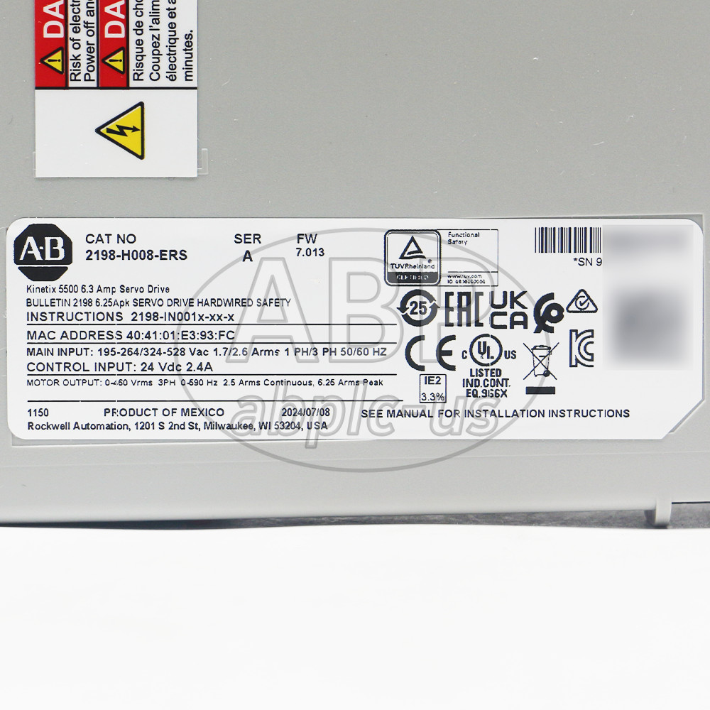 NEW Allen Bradley 2198-H008-ERS Kinetix 5500 Servo Driver AB 2198H008ERS