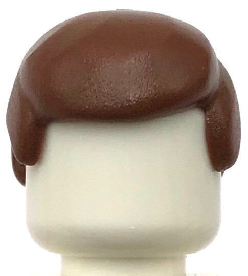 Lego New Reddish Brown Minifigure Hair Male Smooth Part