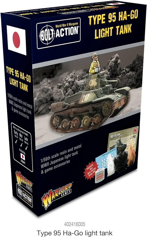 Warlord Games Bolt Action Japanese Type 95 Ha-Go Light Tank 402416005