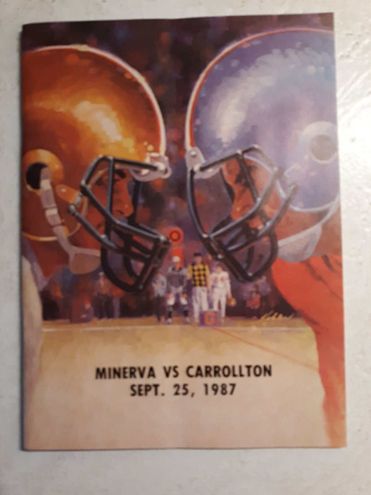 football program Minerva Lions vs Carrollton Warriors Sept. 25, 1987
