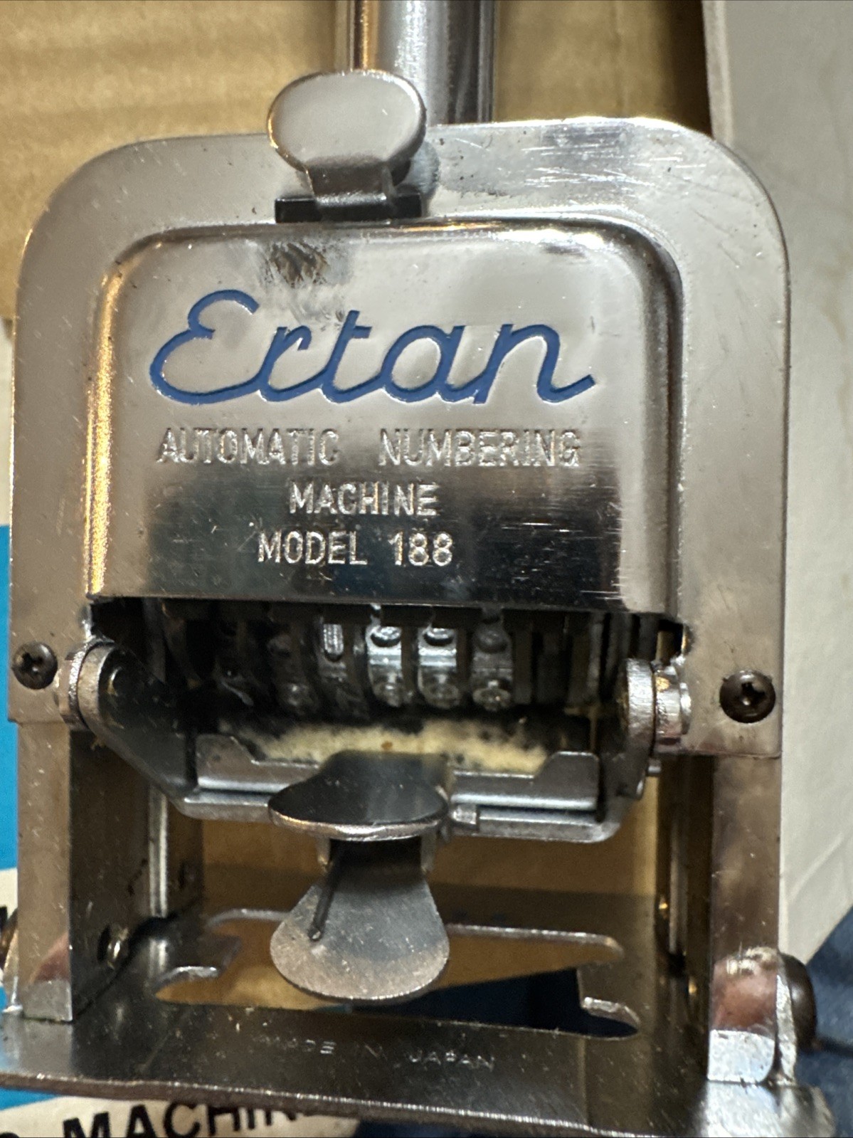 Vintage Ectan Model 188 Automatic Numbering Machine 6 Digit Germany