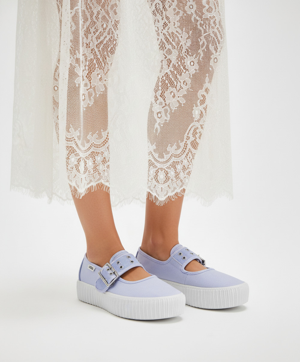Vans Mary Jane Creeper Shoe Grunge Ballet Halogen Blue VN000D07CHA