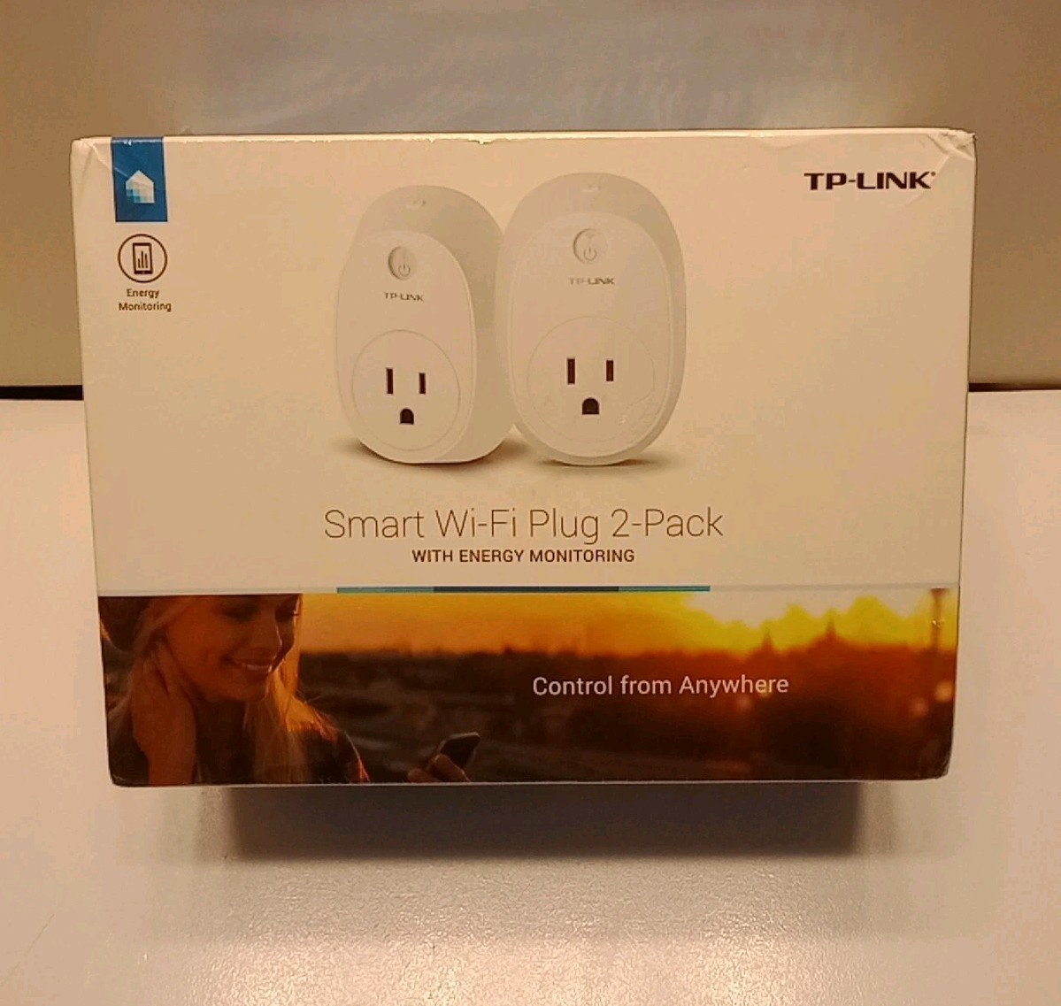 Smart Wi-Fi Plug 2 Pack w/Energy Monitoring TP-LINK New Factory Sealed