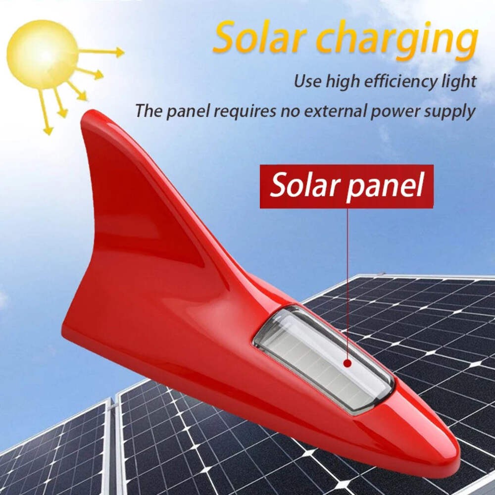 Universal LED Car Roof Top Mount Shark Fin Aerial Antenna Auto Radio AM FM Anten