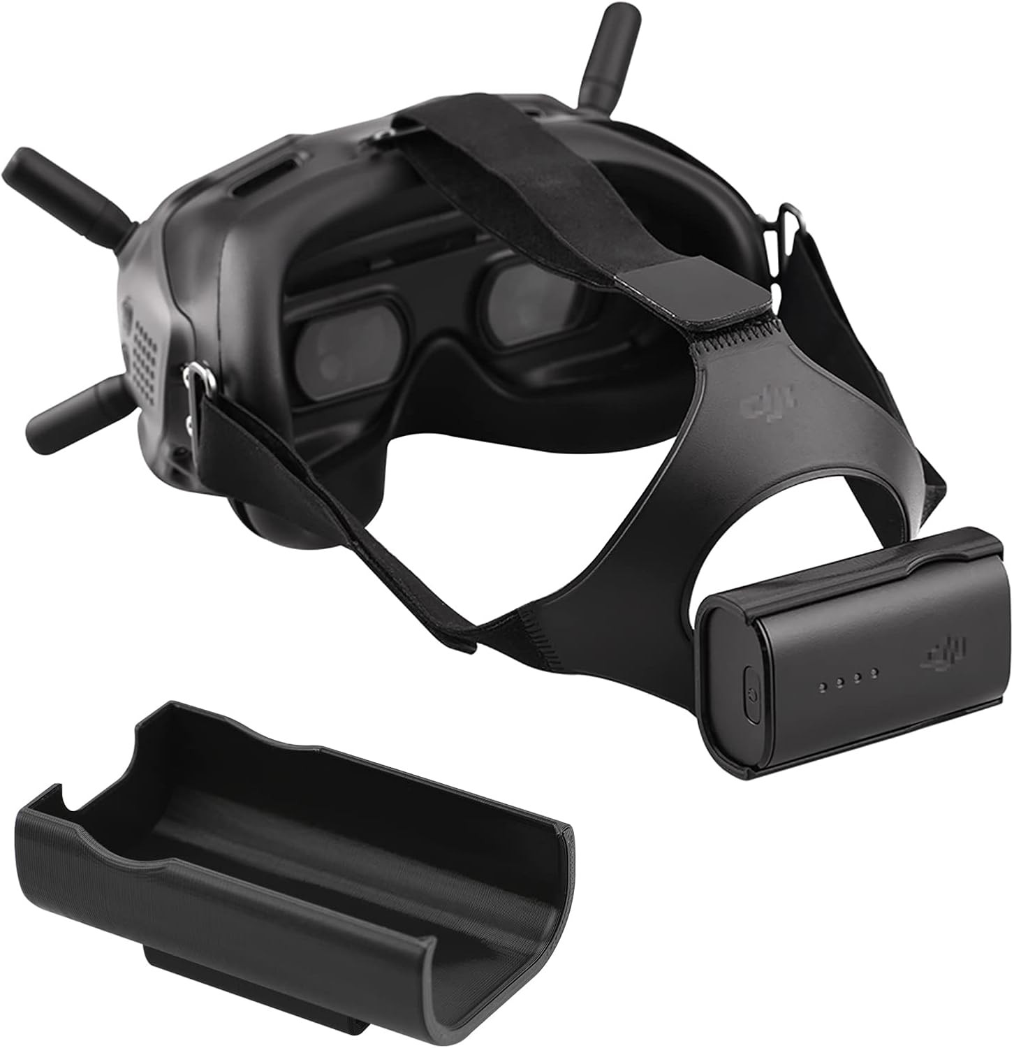 Battery Holder Clip for DJI FPV Goggles v2 / Avata 2 Black