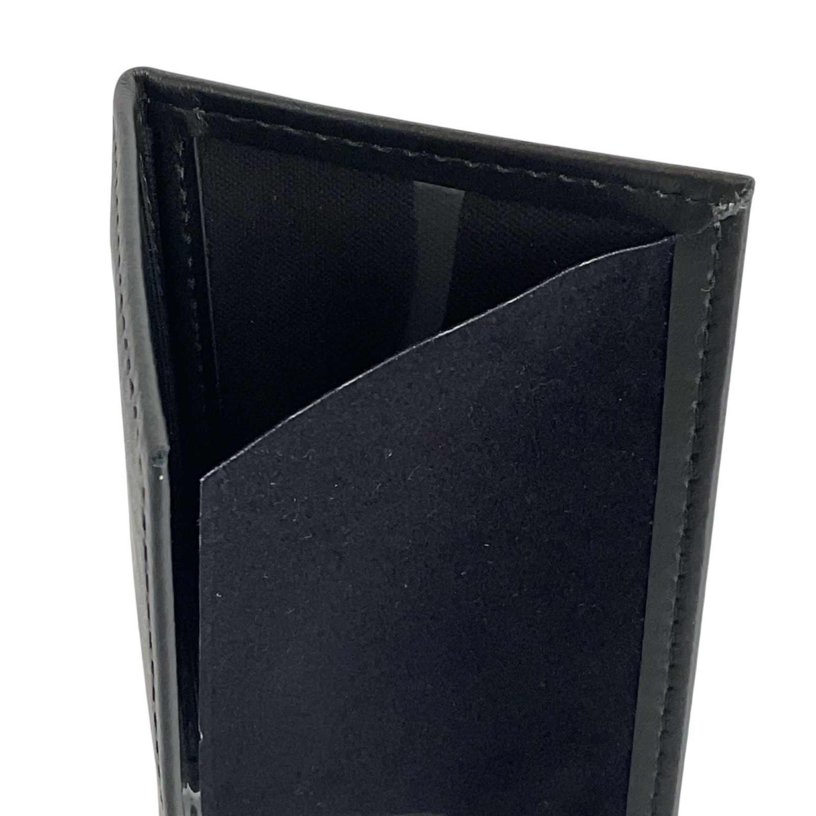 Streichers ID Holder Black Leather DK-32 Double Window Side Open New