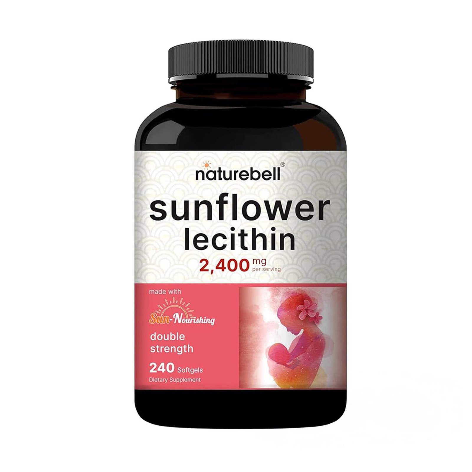 NatureBell Sunflower Lecithin - 240 Softgels - 2,400mg 240 Count (Pack of 1)
