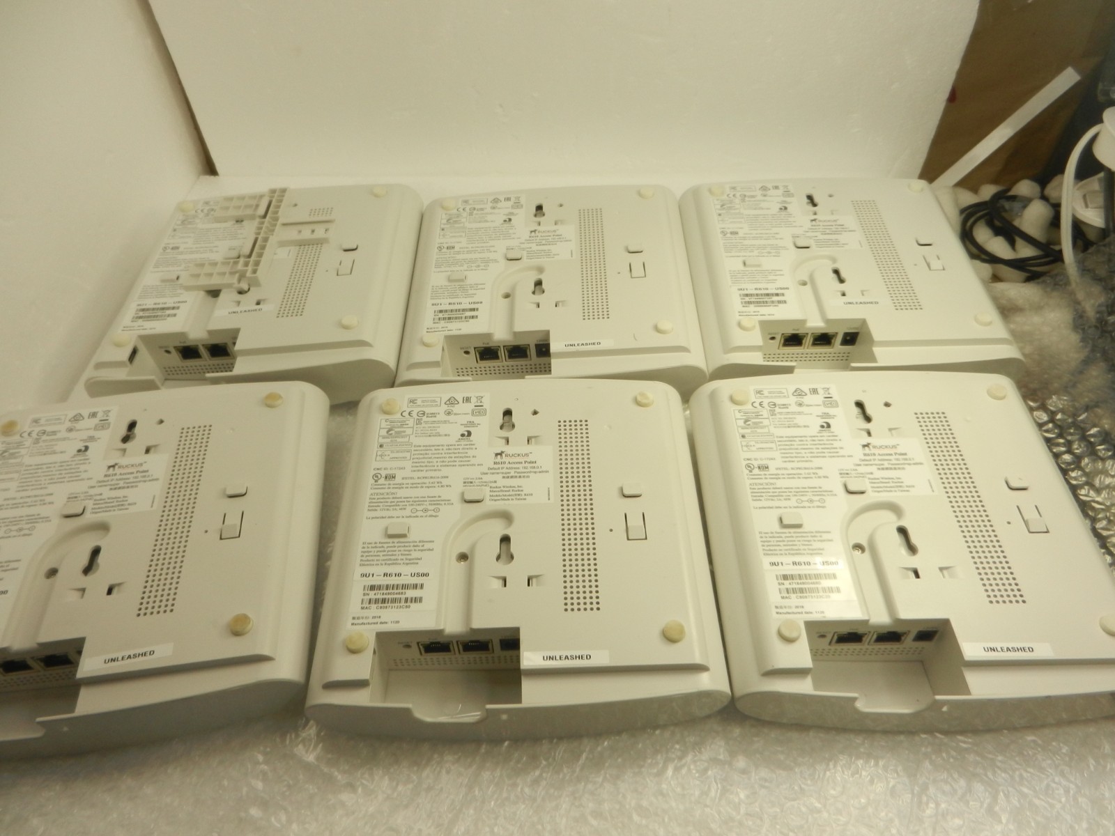 6X Lot - Ruckus R610/Access Networks A610 Wifi Access Point Unleashed