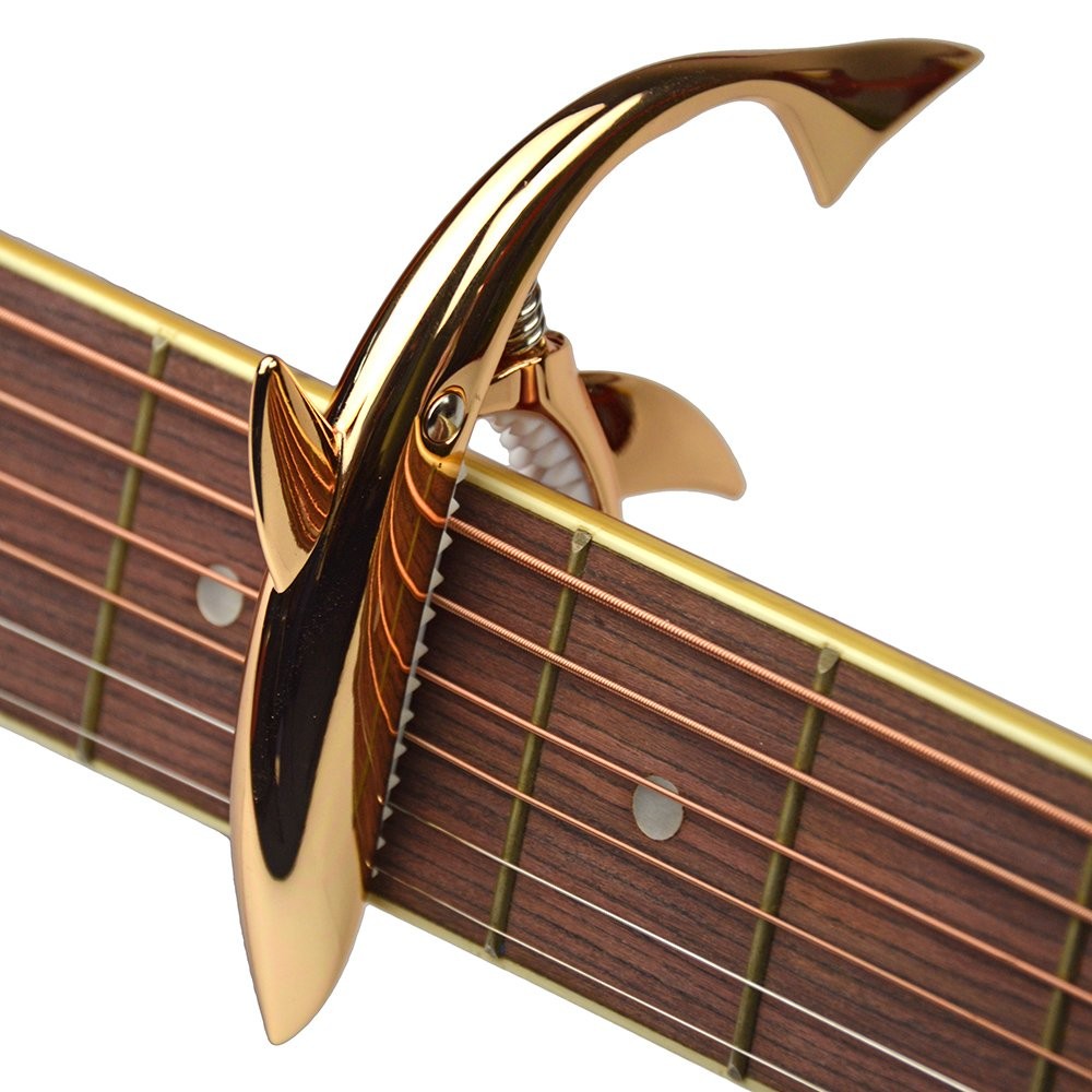 Shark Capo,Zinc Alloy Tone Clip for Acoustic,Folk,Electric Guitar and Ukulele...