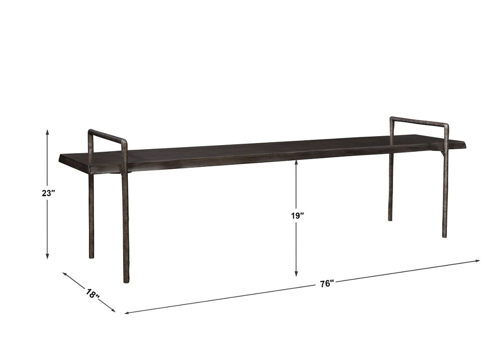76 inch Wooden Bench - Furniture - Chairs - Bench - 208-BEL-3825833 - Bailey