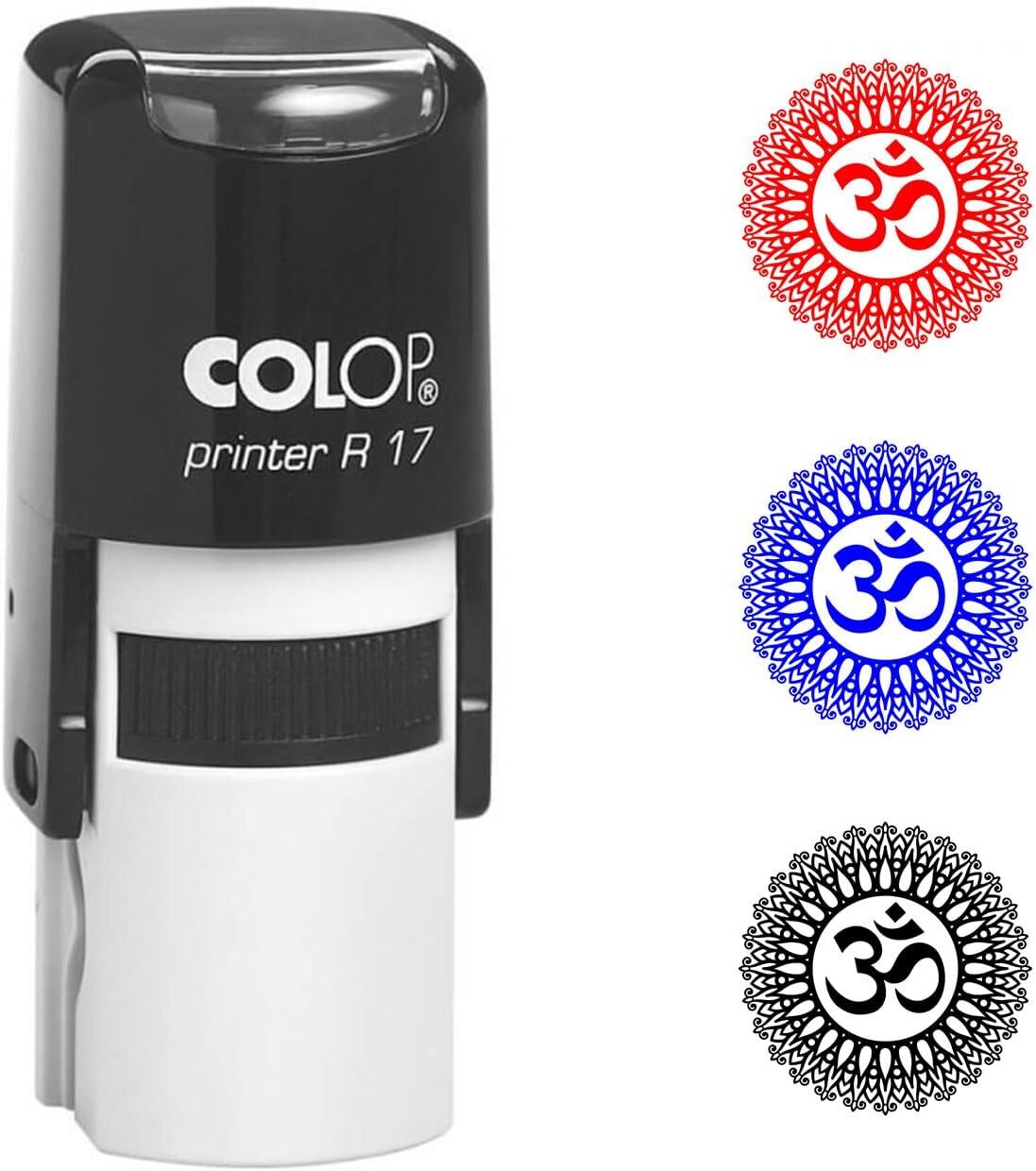 Custom 5/8'' Deepawali Self-Inking Stamp with OM Symbol - Diwali Gift
