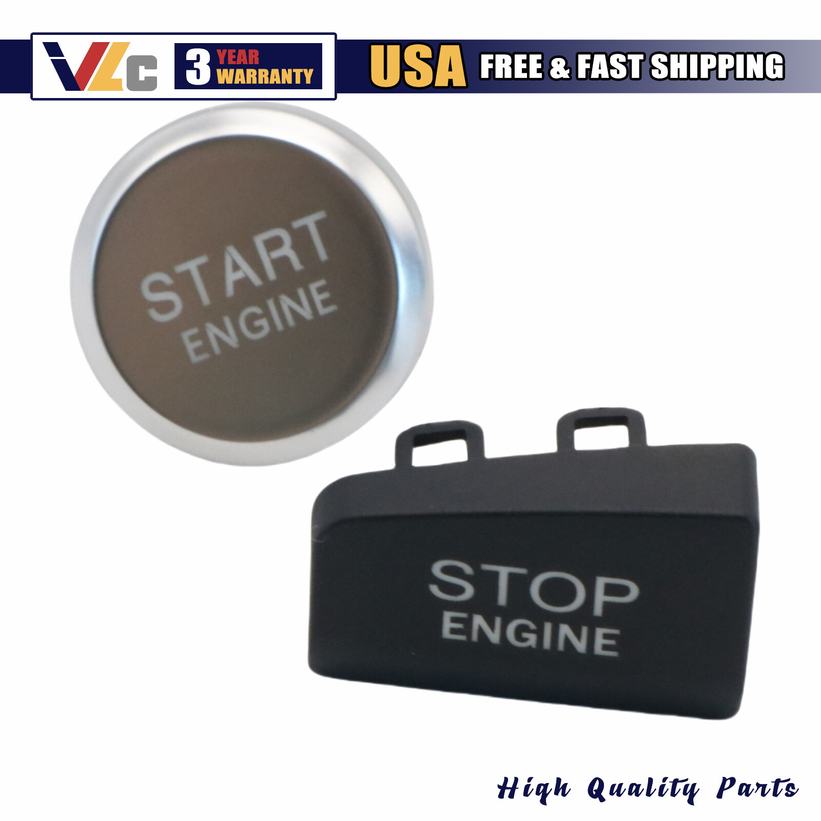 Engine Ignition Start-Stop Switch Button Cap Repair Kit For Audi Q7 2010-2015 US