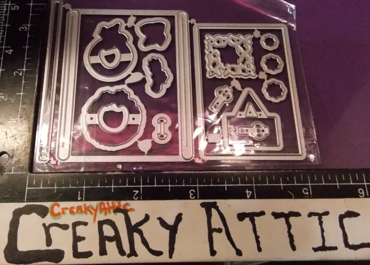 FLOWERS FRAME BOX 15 METAL DIE CUT DRY EMBOSS UNBRANDED CREAKYATTIC