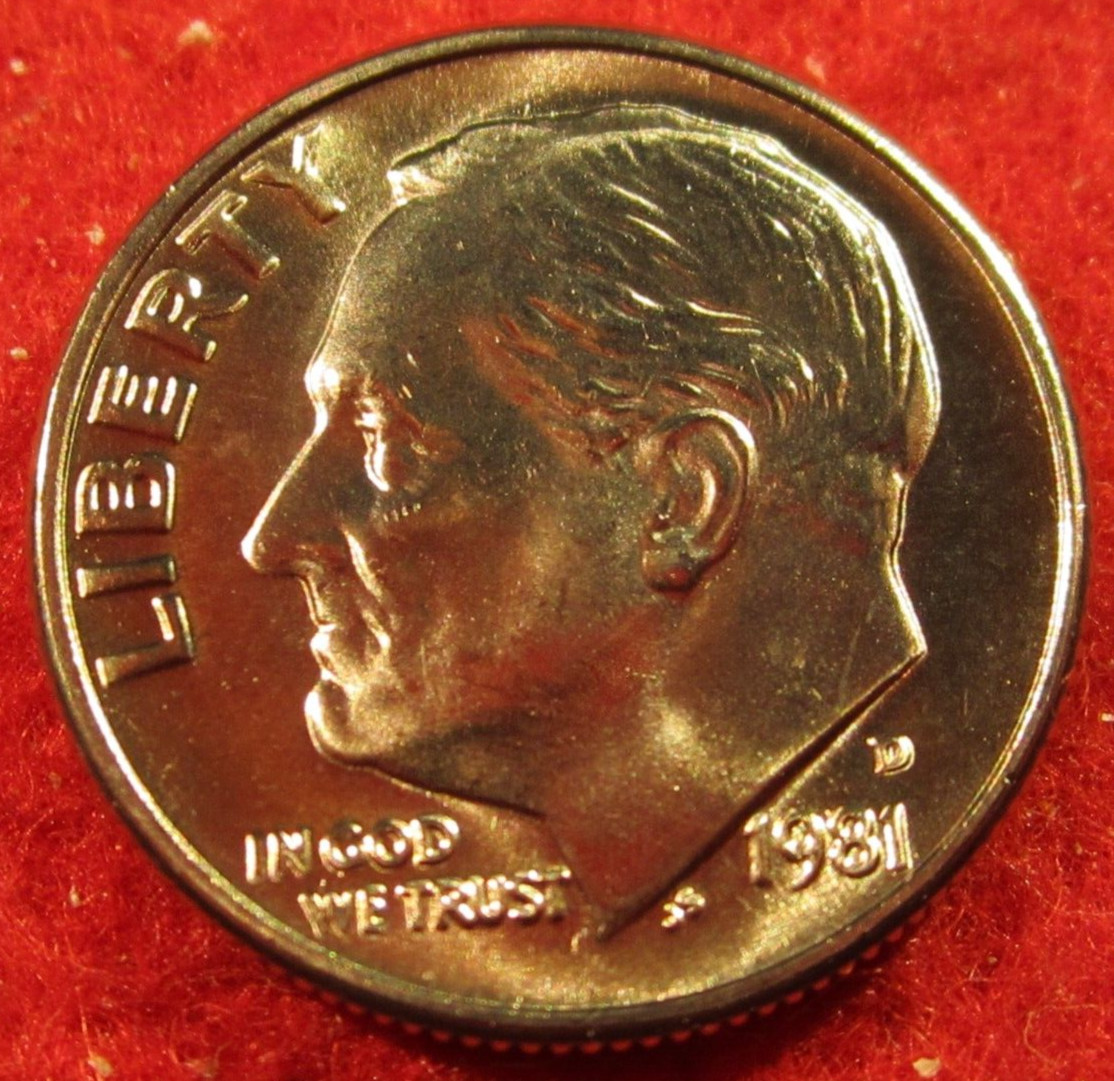 1981 D Roosevelt Clad Dime - Uncirculated