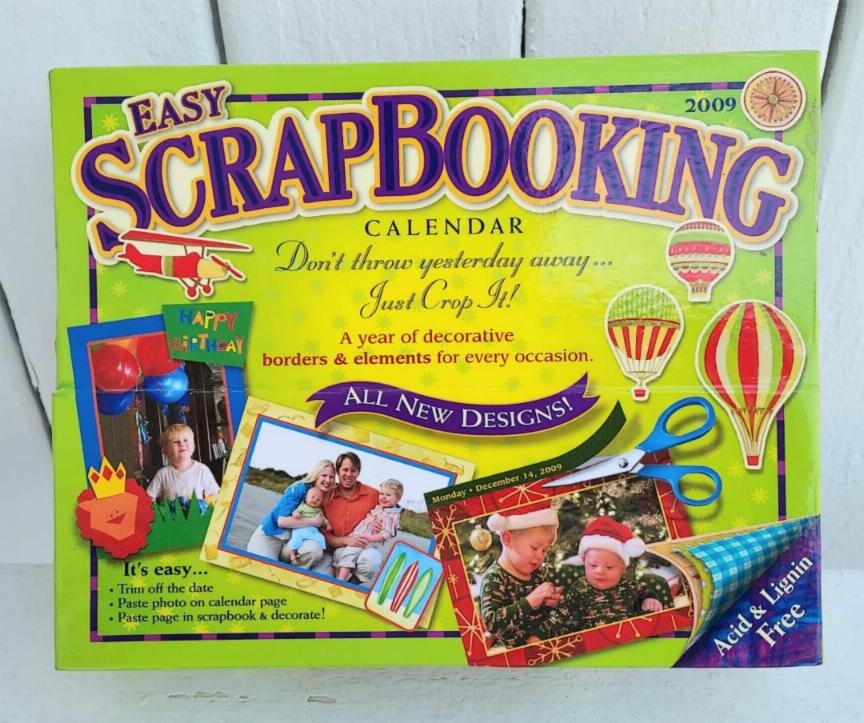 2009 Easy Scrapbooking Calendar by Accord Complete & Ex Cond