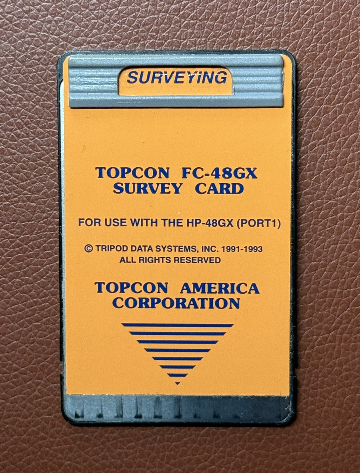 Topcon FC-48GX Survey Card For HP 48GX Calculator