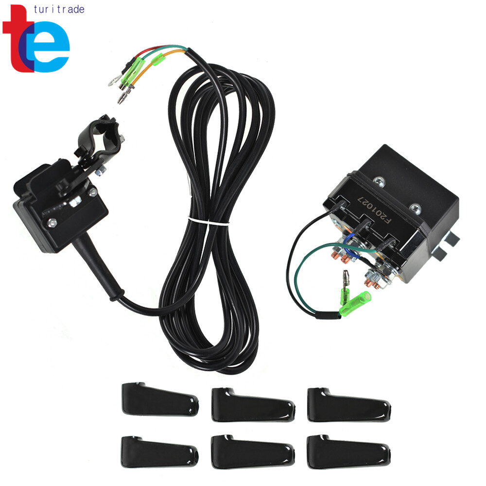 Fit For ATV UTV 12V Contactor & Winch COMBO Solenoid Relay Rocker Thumb Switch