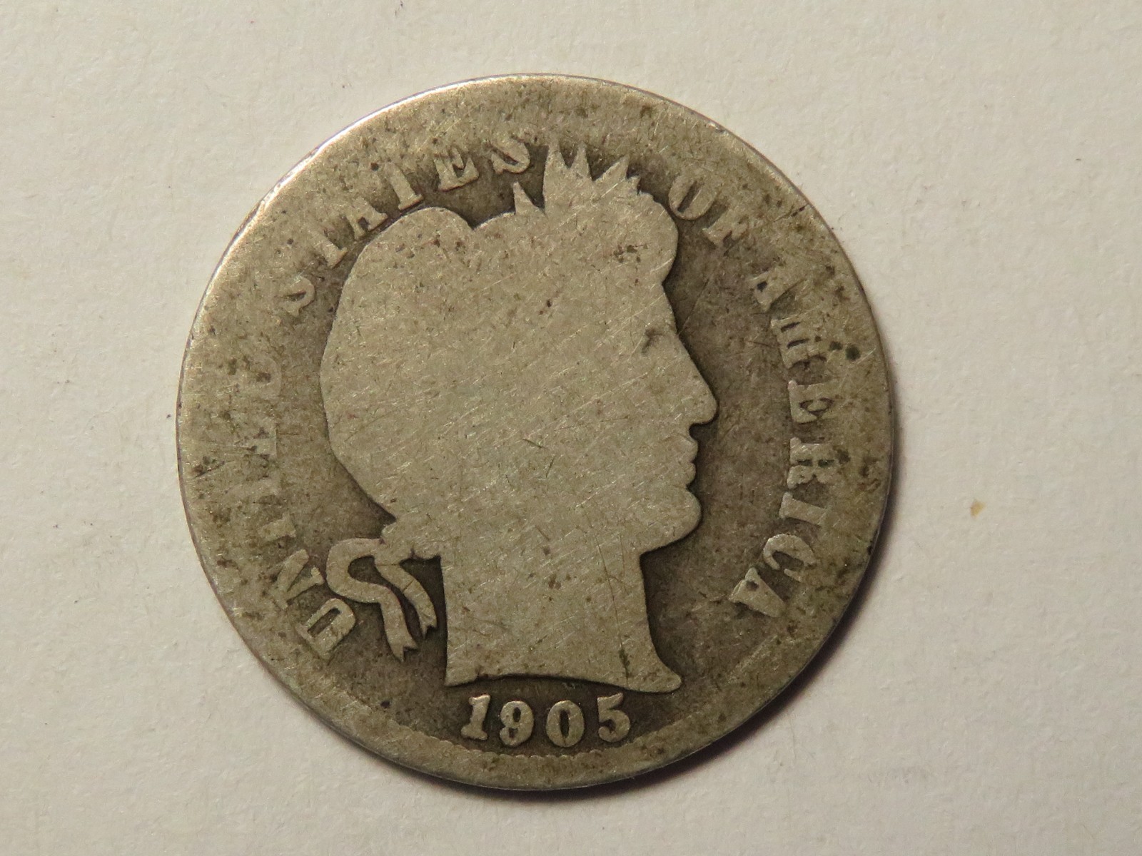 1905-O Micro o Barber Dime Grading AG